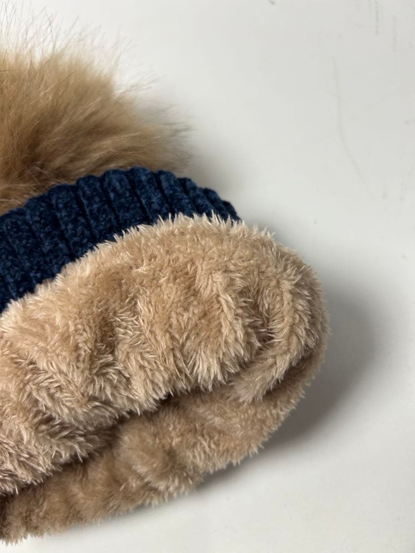 MONCLER ポンポン　リブ編み　ニット帽　サイズ2
