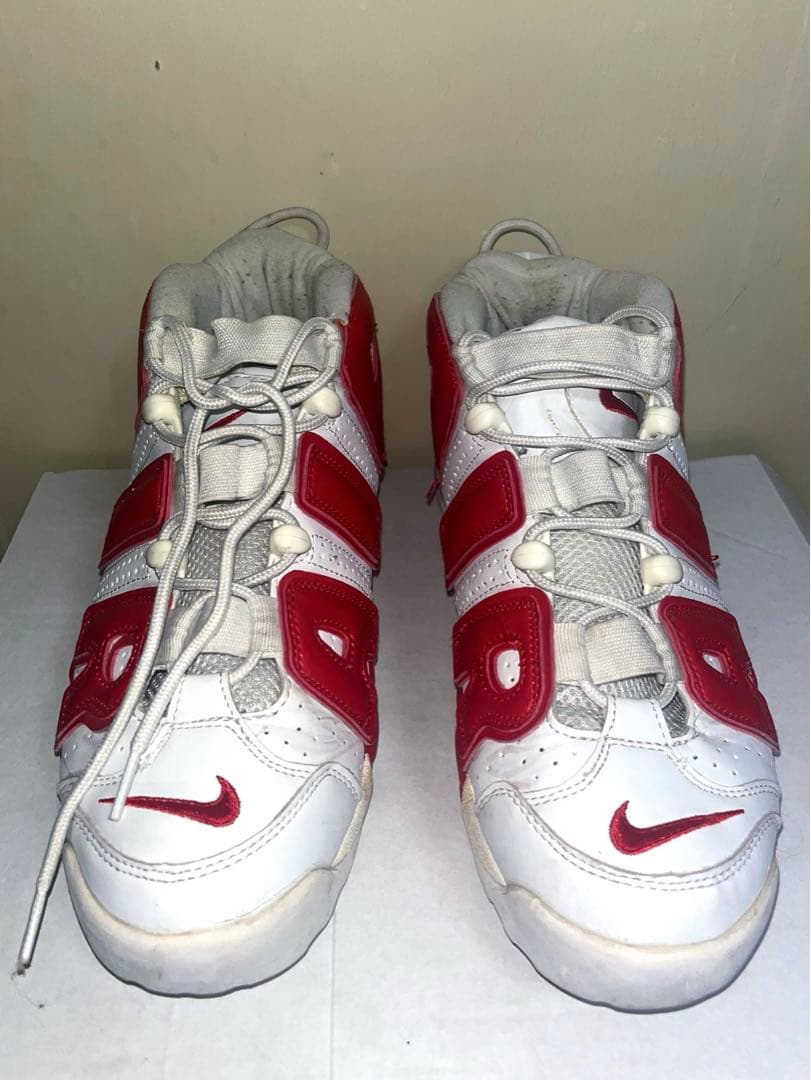 シューズ(男性用) *Nike Air More Uptempo White/Varsity Red