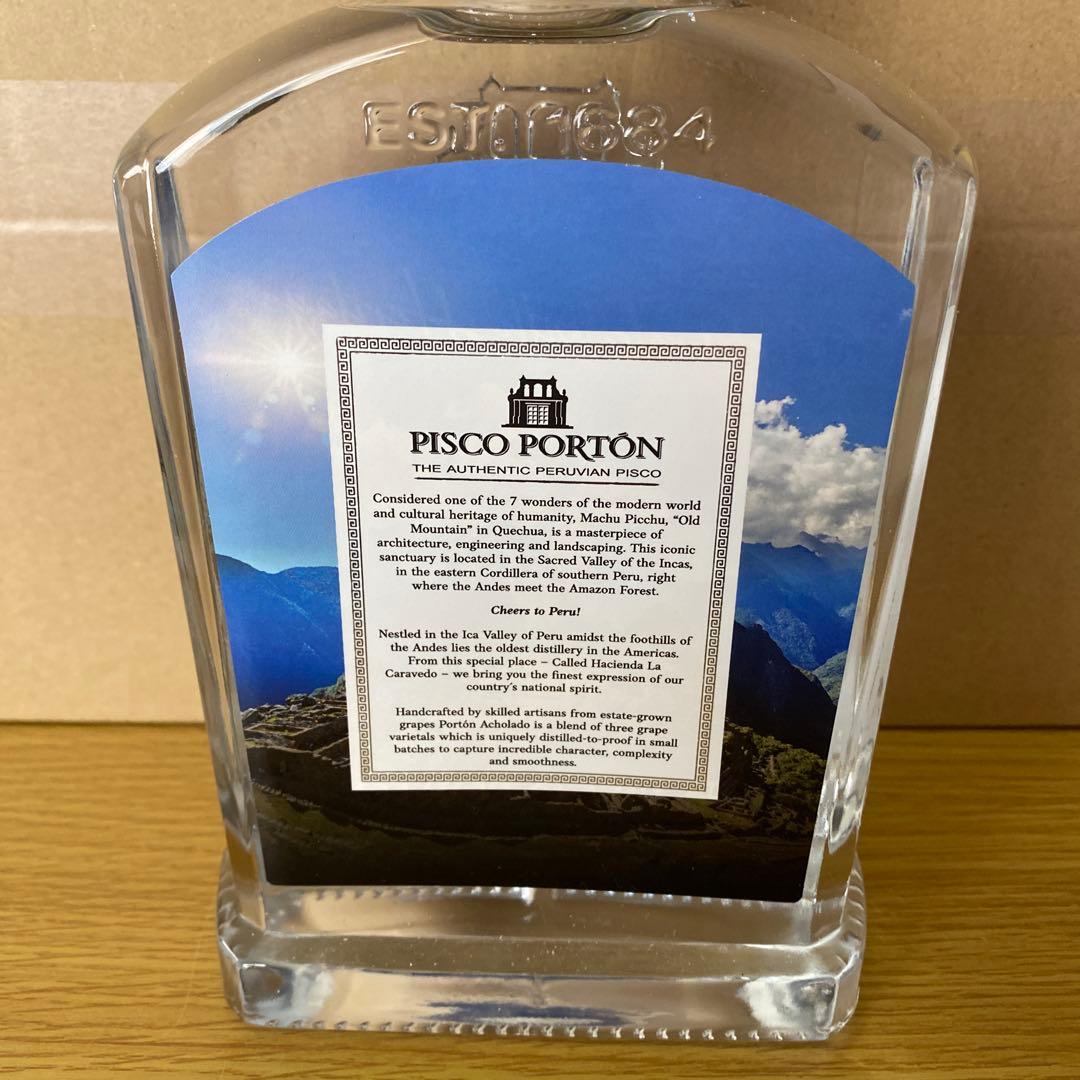 【未開栓・正規品】Pisco Portón ACHOLADO 限定版 750ml