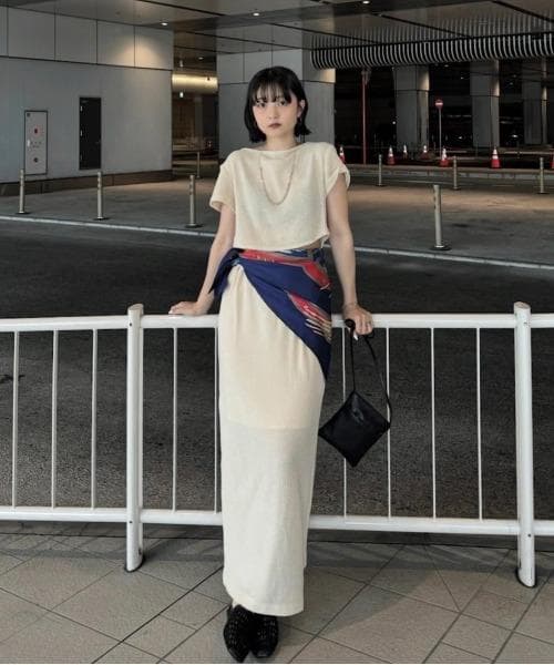 完売品 新品 AMERI MEDI 2WAY COTTON MESH DRESS