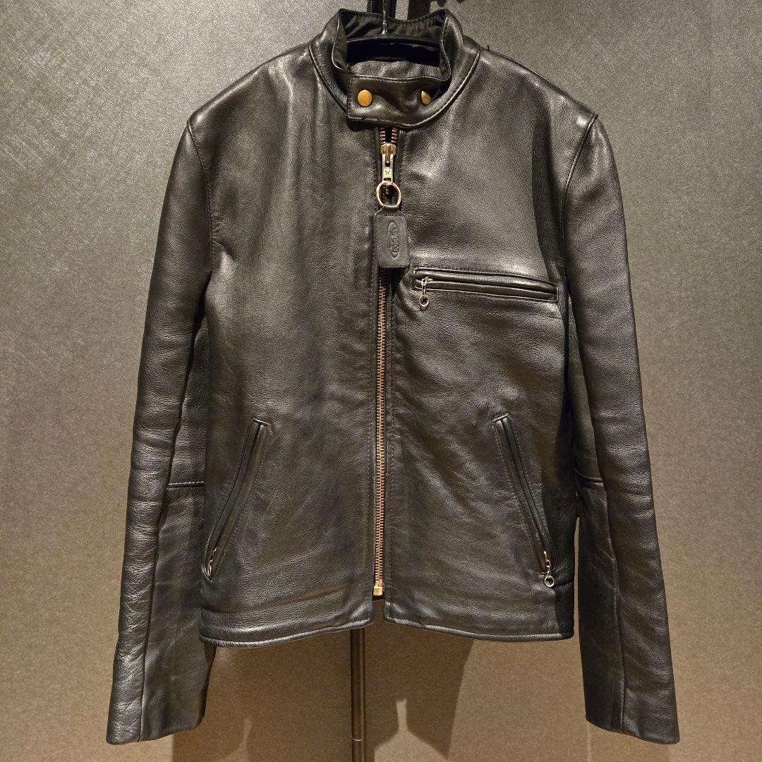 vanson ライダースジャケット シングル 牛革 USA ブラック 38