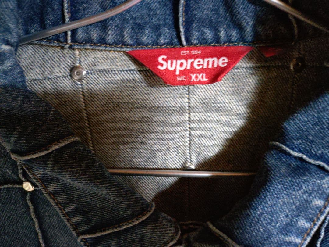 希少XXL　Supreme Studded Seam Denim Trucker