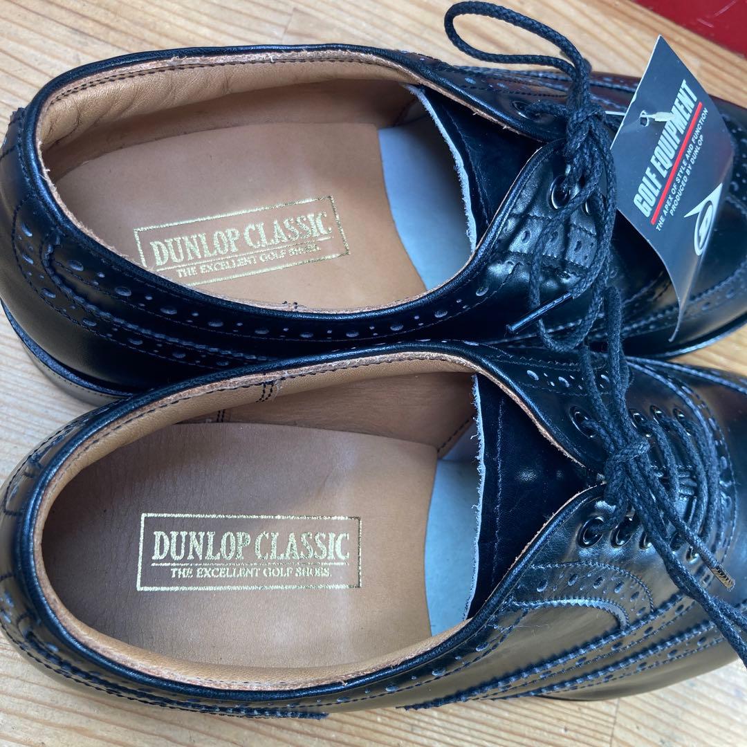 DUNLOP CLASSIC ゴルフシューズ ウイングたチップ ブラック 未使用