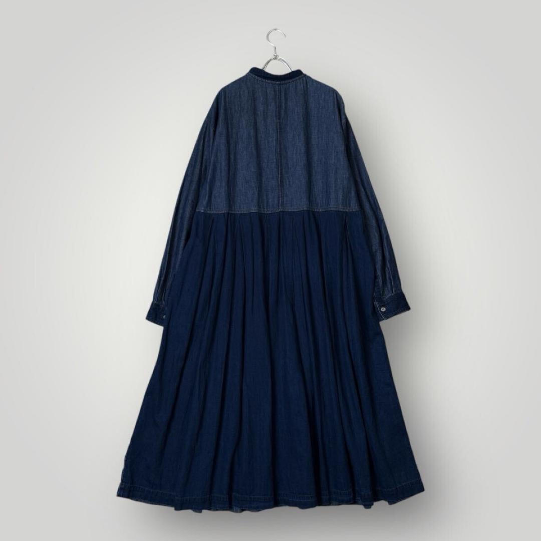 ［美品］ ゆったり バスコ インディゴブルー フレアワンピース 37400円