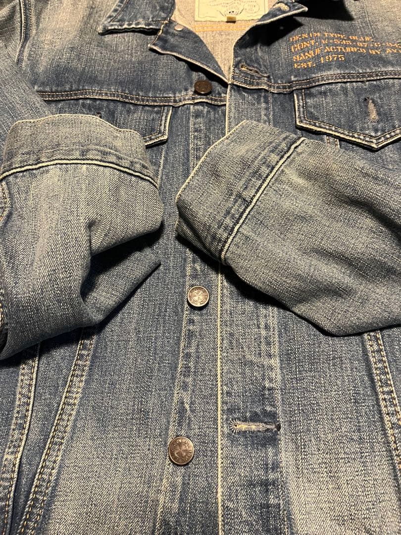 AVIREX TYPE BLUE バックプリントデニムジャケット XL