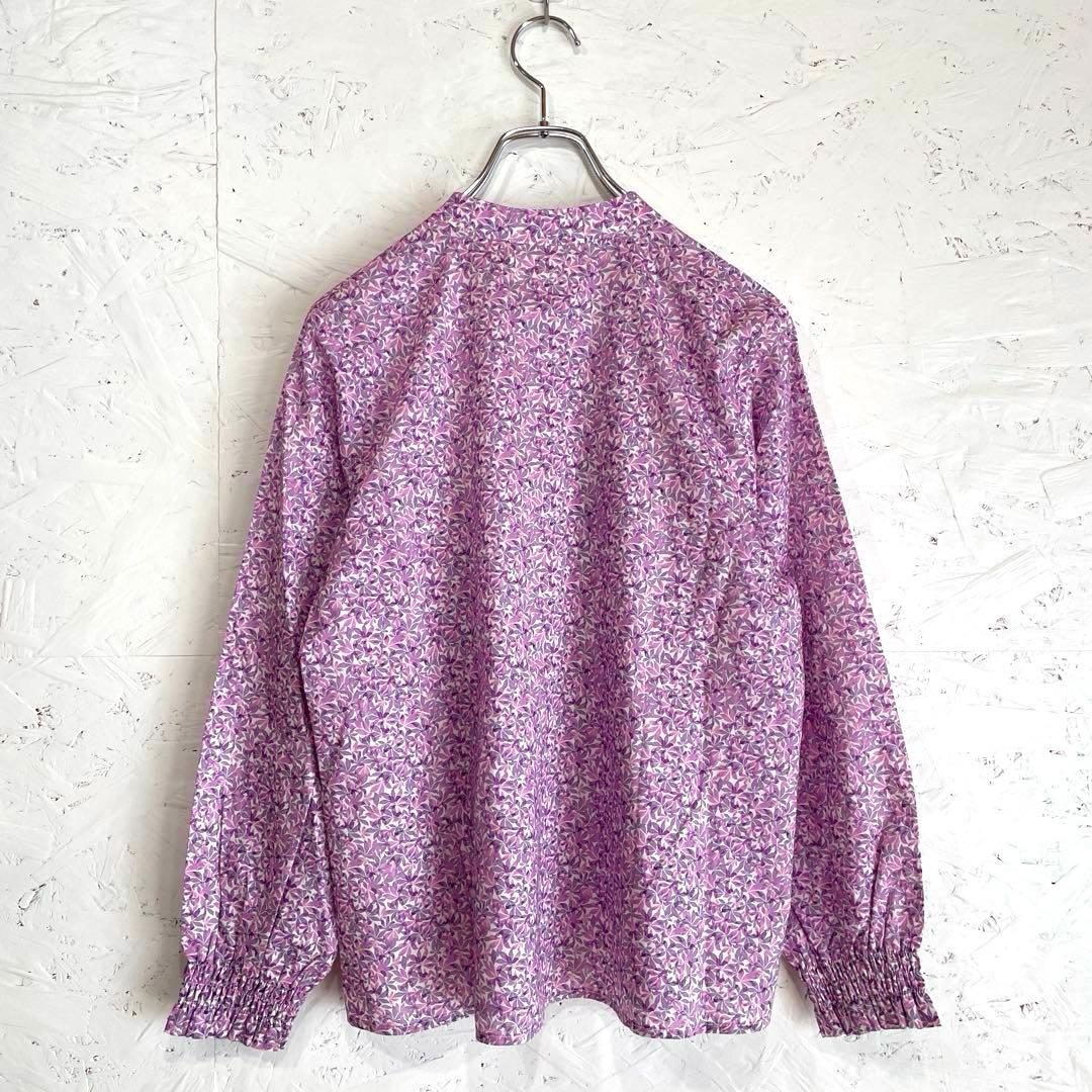 新品未使用タグ付き　liberty【sosotto】バンドカラーコットンシャツ