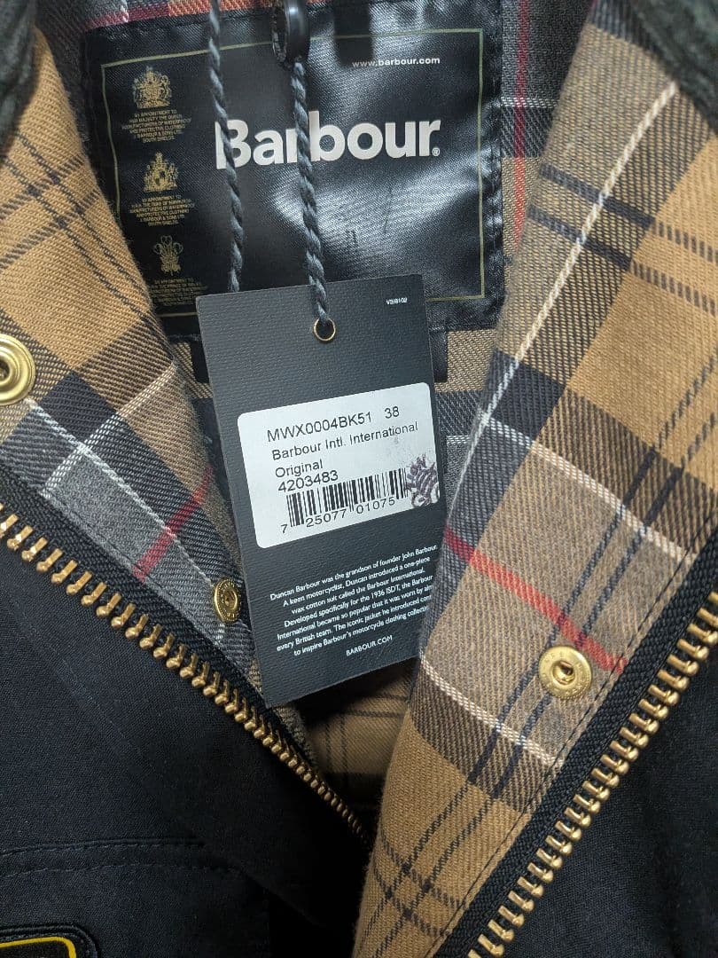 未使用　Barbour　 INTERNATIONAL 　サイズ38 Mサイズ