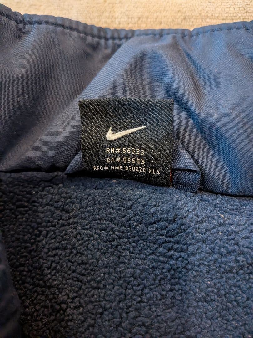 ヴィンテージNike01/02インテルハーフベンチコートネイビー
