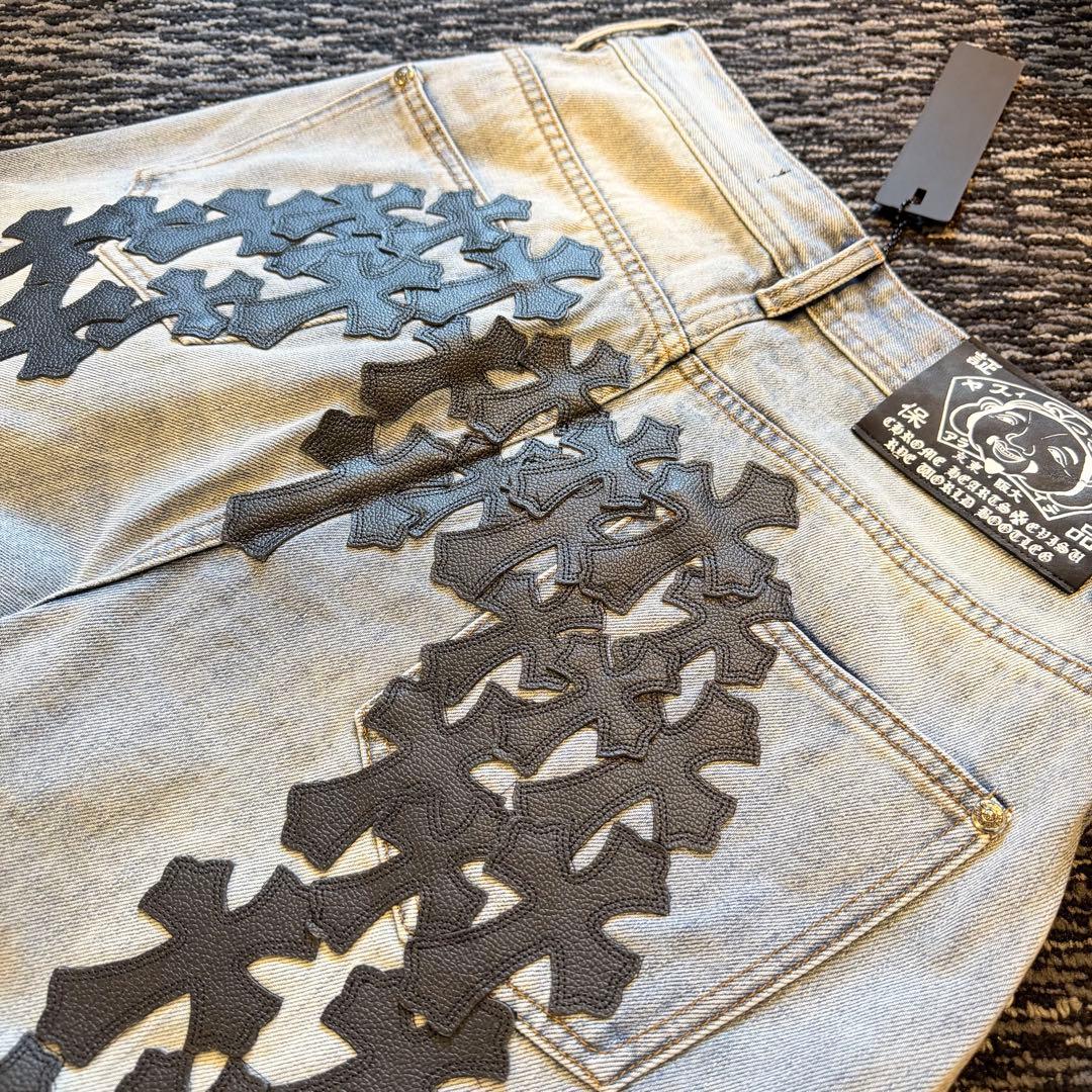 パンツ Chrome Hearts x evisu scam collab denim