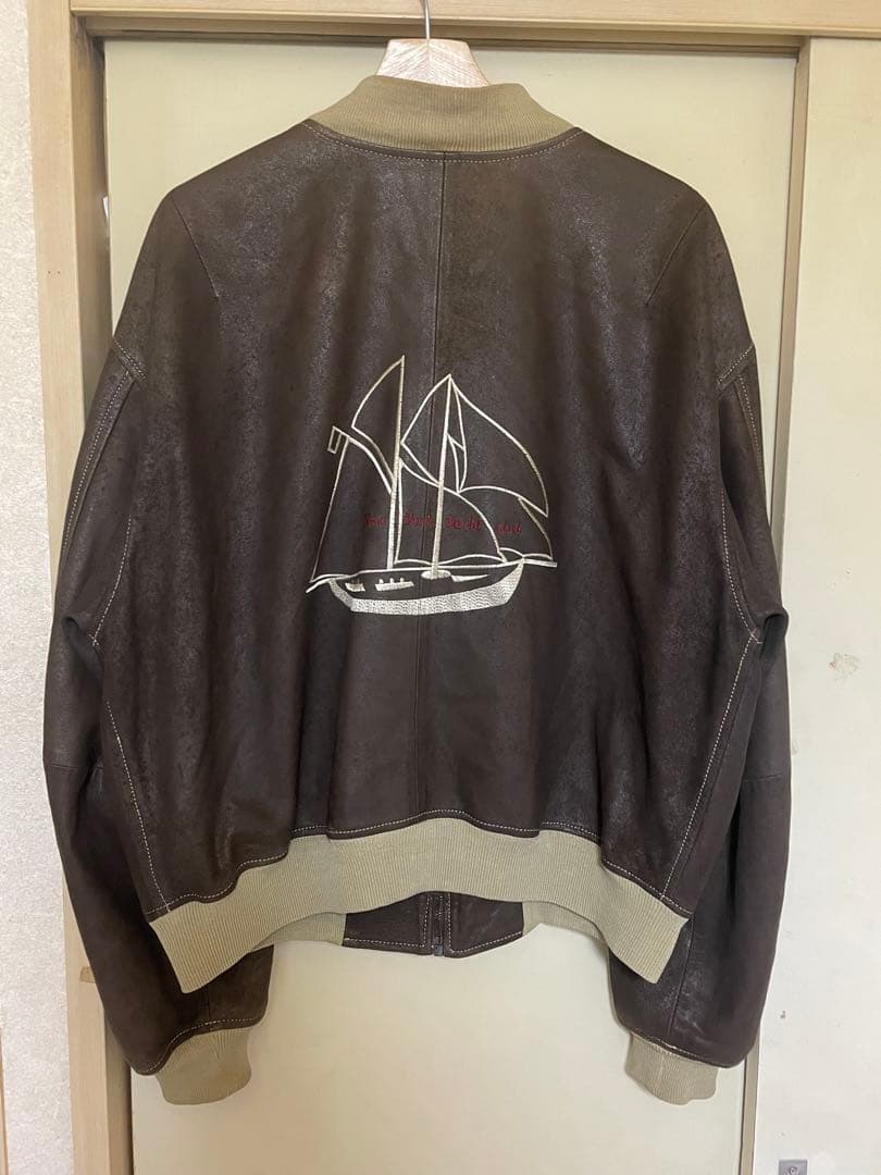 90sレザーボンバージャケット vintage イタリア製　希少