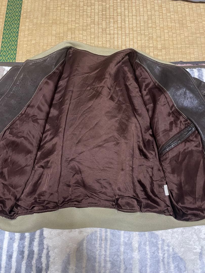 90sレザーボンバージャケット vintage イタリア製　希少