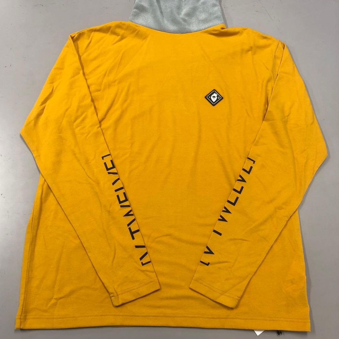 値下げ★V12 NECK FLEECE TOP ハイネックカットソー メンズXL