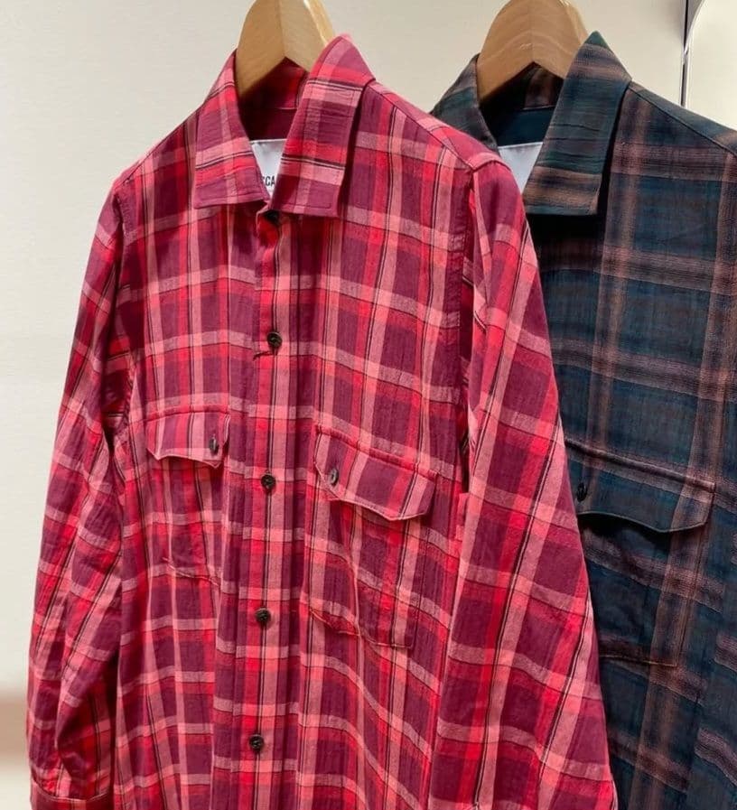 【新品】TICCA チェック ロングシャツワンピース　赤