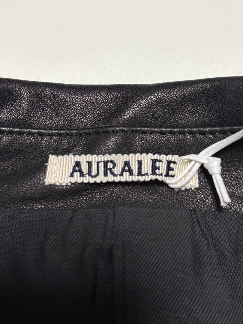 AURALEE TEXTURED LAMB LEATHER BLOUSON 新品