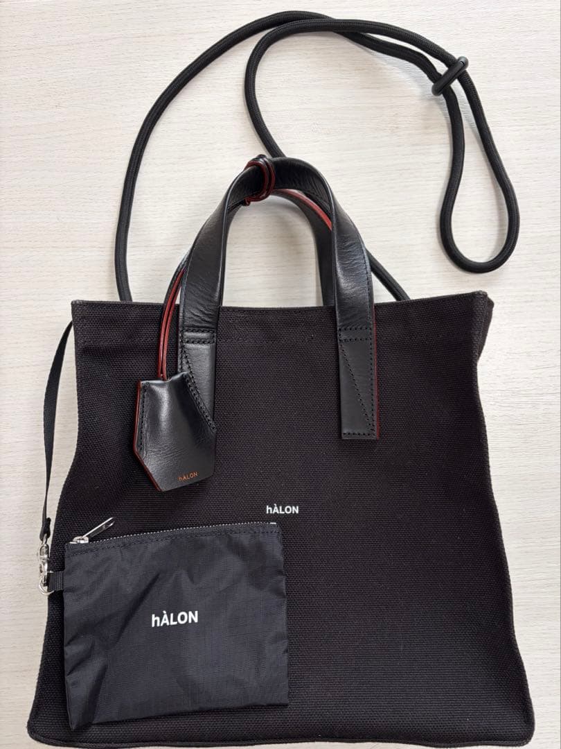 ＜hALON＞ミニ トートバッグ　ブラック