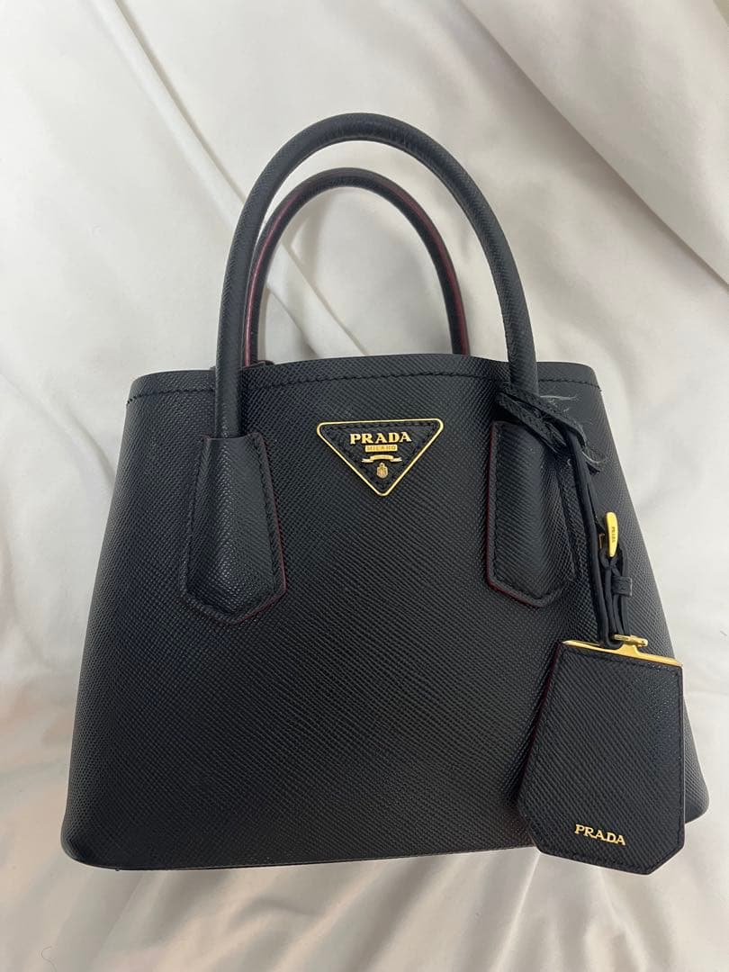 PRADA ダブルサフィアーノレザー スモール ハンドバッグ