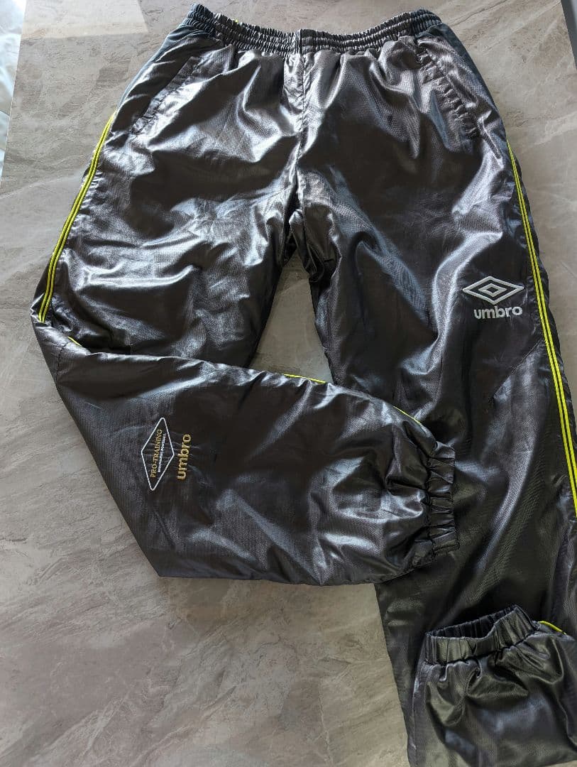 青のパーカー + 上下 umbro ピステ ウィンドブレーカー 3点セット