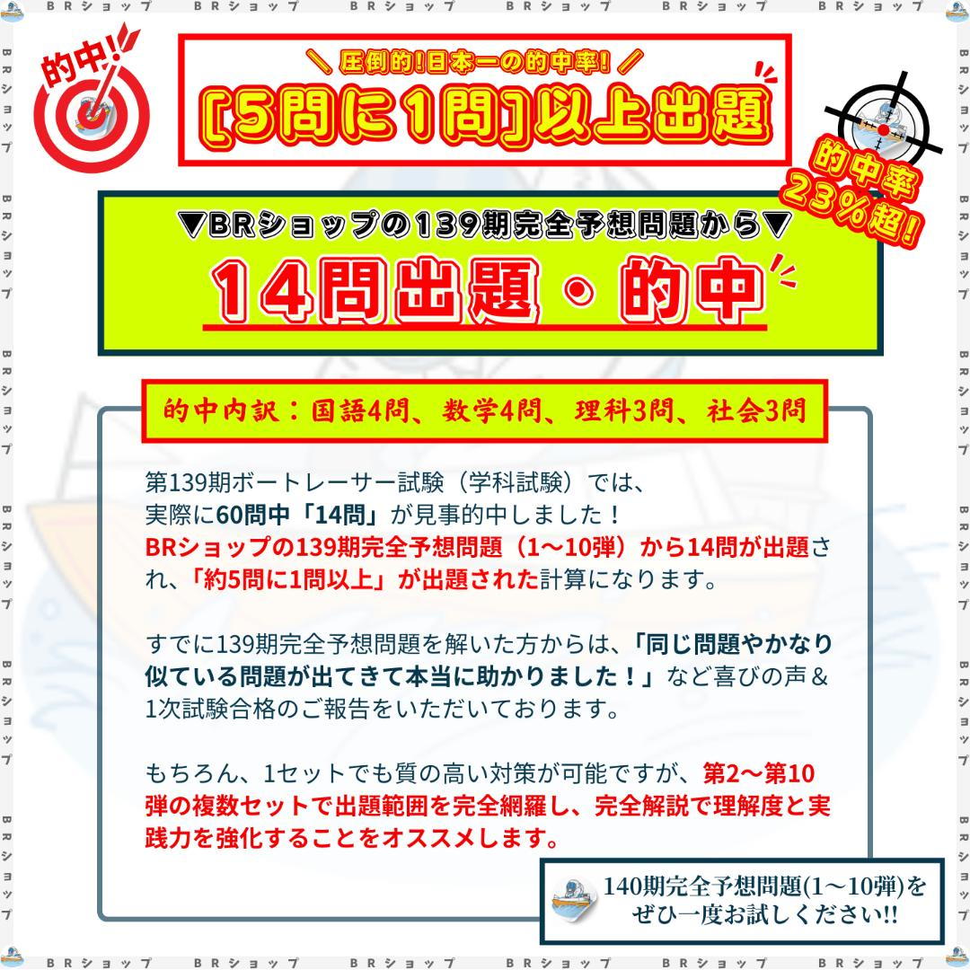 【全問解答＆解説付】第139期ボートレーサー試験完全予想問題