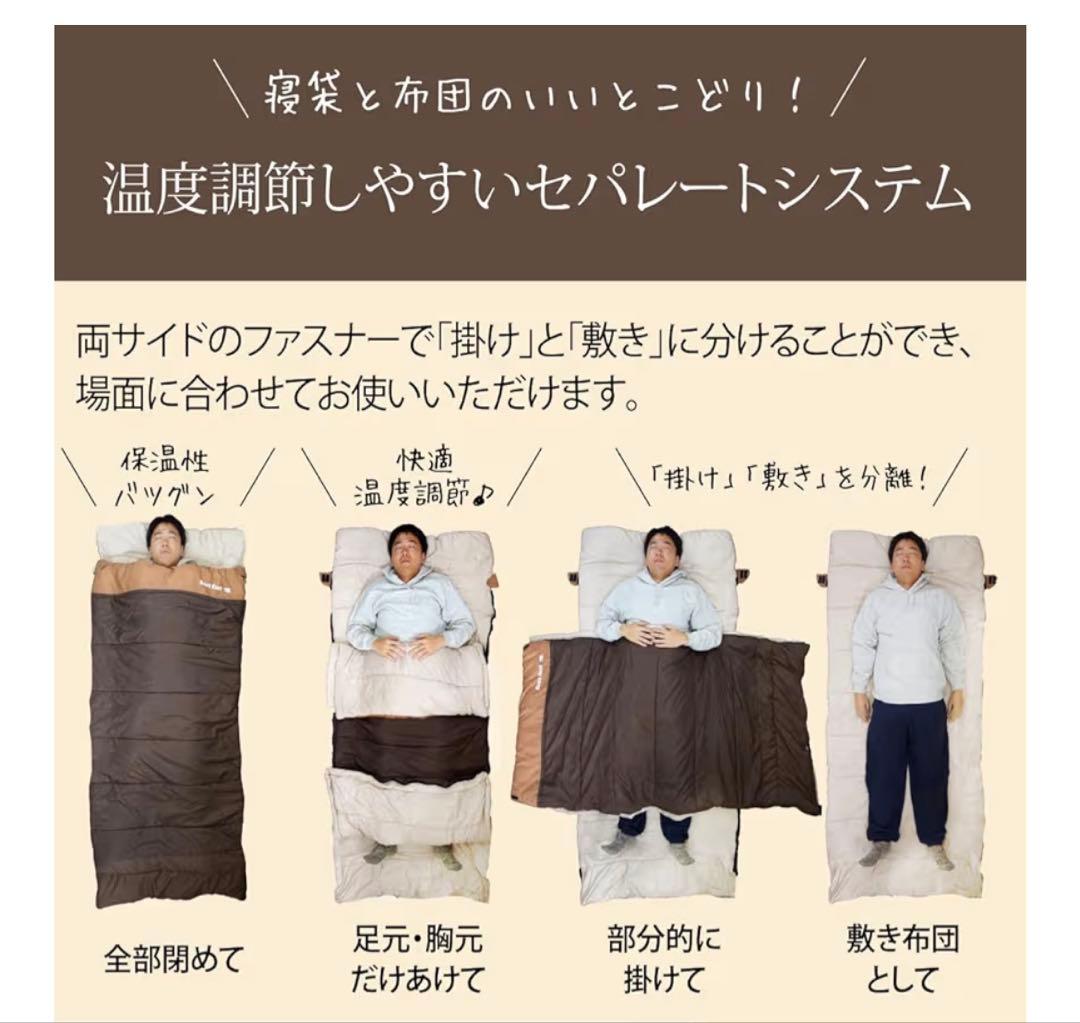 【新品未使用】Bears Rock ねぶくろん シングルサイズ　チョコブラウン