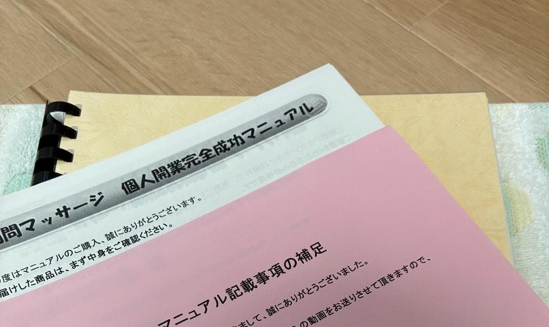 訪問マッサージ 個人開業完全成功マニュアル