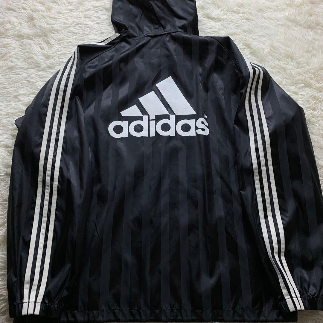 極美品■adidas スポーツウェア　セットアップ　ビッグロゴ　黒　Oサイズ