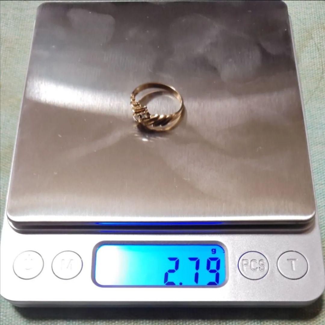 本日限定値上げ｜リング 指輪 K9 刻印あり 金 ダイヤ ゴールド 約3g