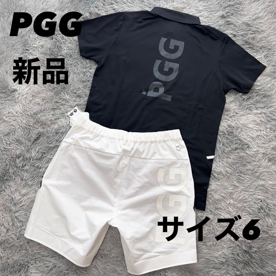 新品　PGG パーリーゲイツ　セットアップ　ポロシャツ　ハーフパンツ　サイズ6