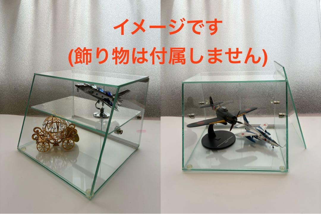【ハンドメイド】ネオレトロなガラスコレクションケース小型