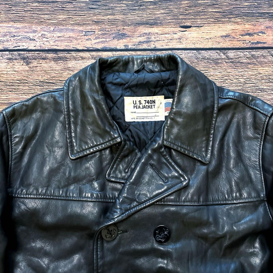 ジャケット・アウター Schott / 740N BIG SIZE leather P coat