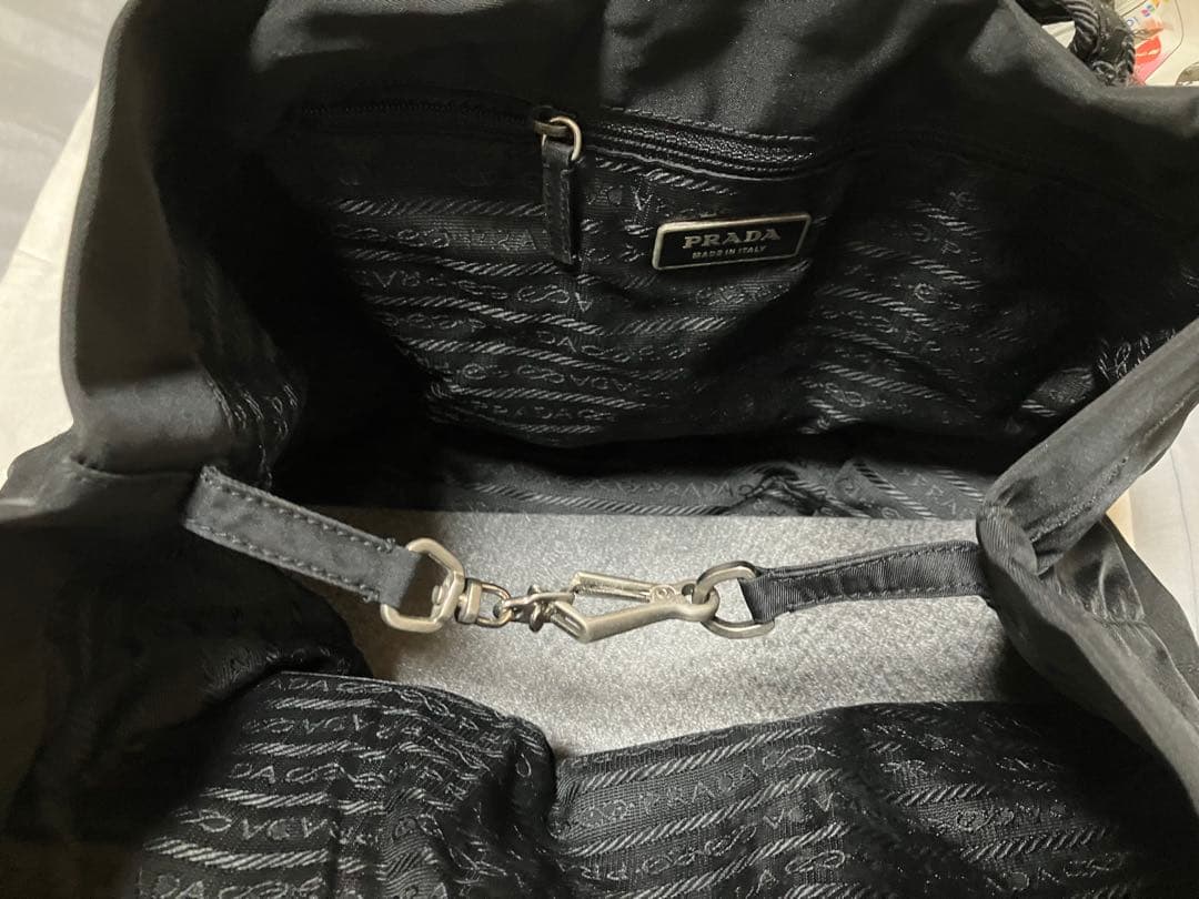 難あり　プラダ PRADA 刺繍ロゴ　ハンドバッグ、トートバック