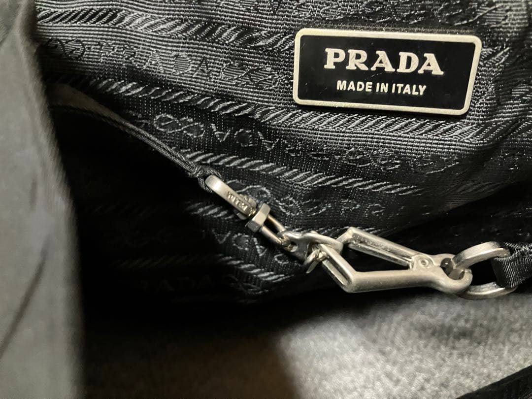 難あり　プラダ PRADA 刺繍ロゴ　ハンドバッグ、トートバック