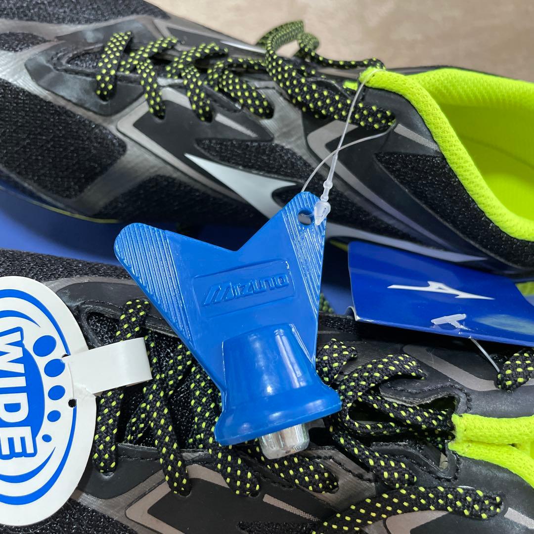 Mizuno スパイク・シューズ ワイド ブラック/ライム　24.5