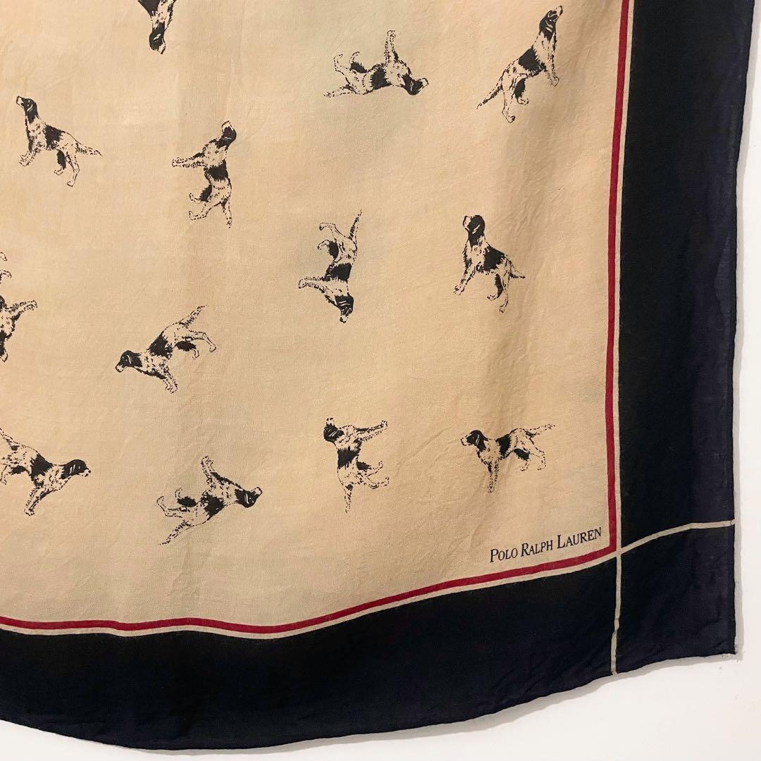 RALPH LAUREN ラルフローレン スカーフ ドッグ 犬 ヴィンテージ