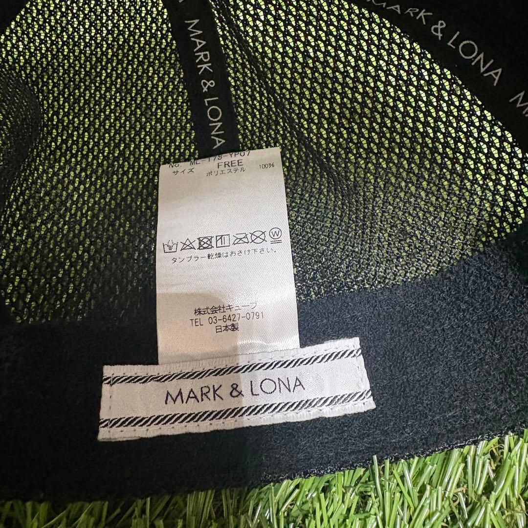 【MARK&LONA】美品　メッシュキャップ　ゴルフ　帽子　ブラック