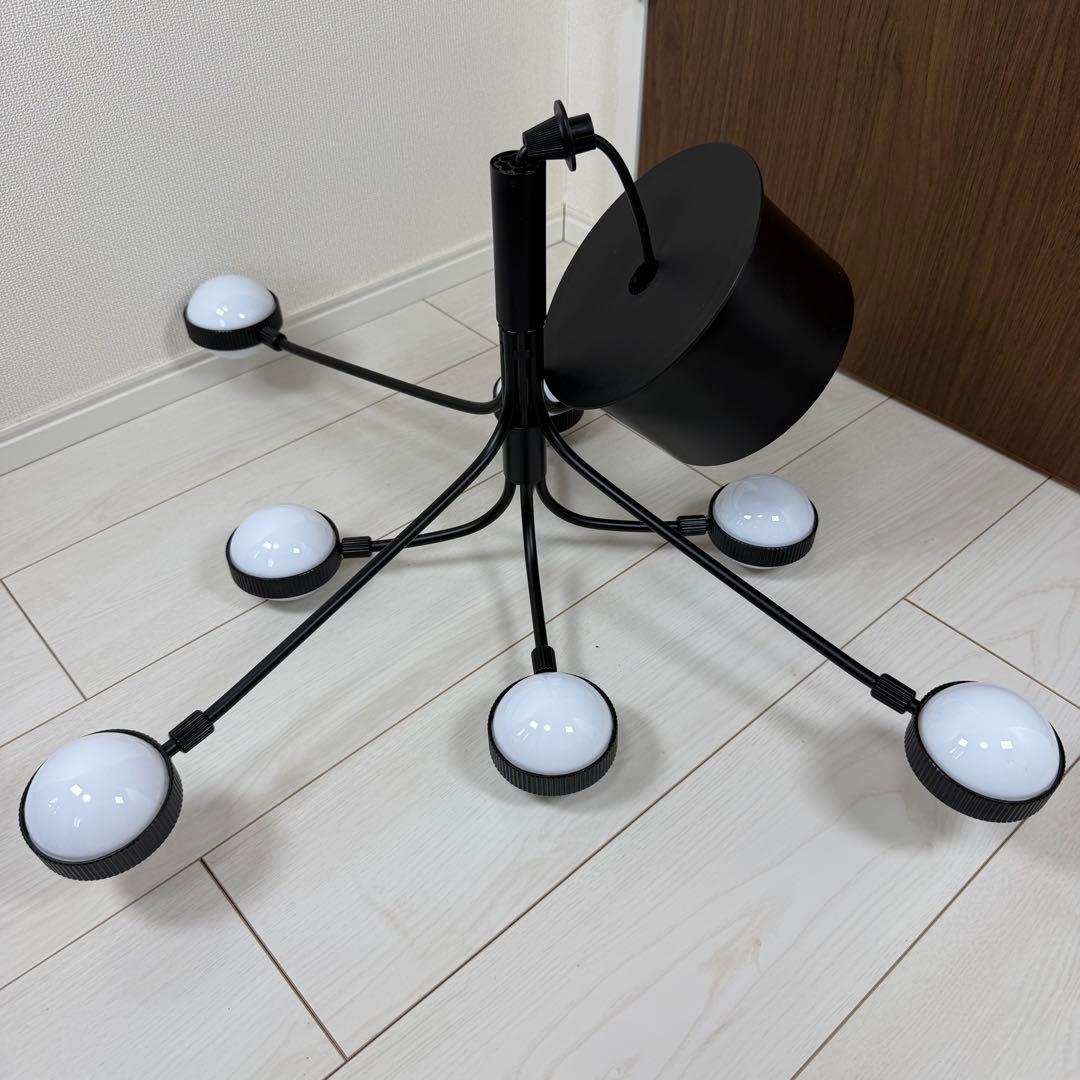 【美品】イケア IKEA ストルスリンガ LEDシャンデリア 8アーム ブラック