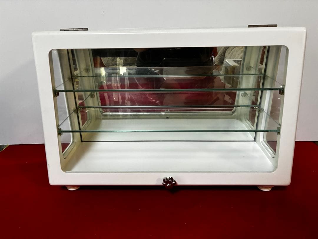 背面ミラー　足つきコレクションケース 横型