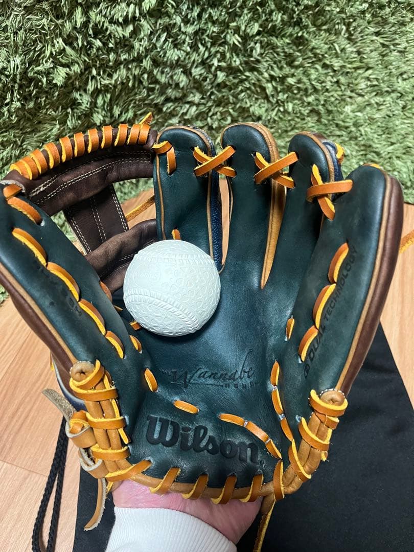 ウィルソン ワナビーヒーローデュアル 軟式内野手用86型 Dブラウンブロンド