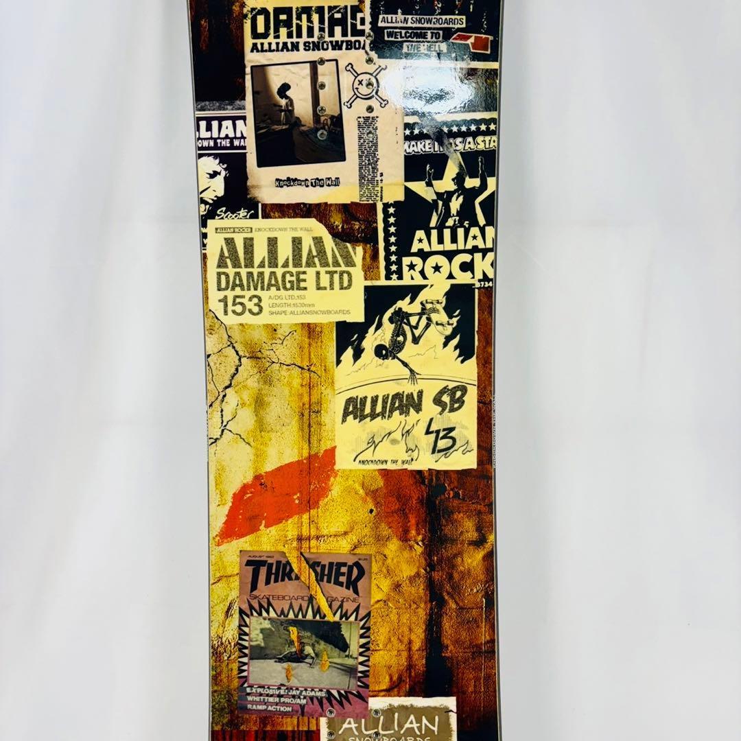 【美品】ALLIAN DAMAGE LTD 153cm スノーボード リミテッド