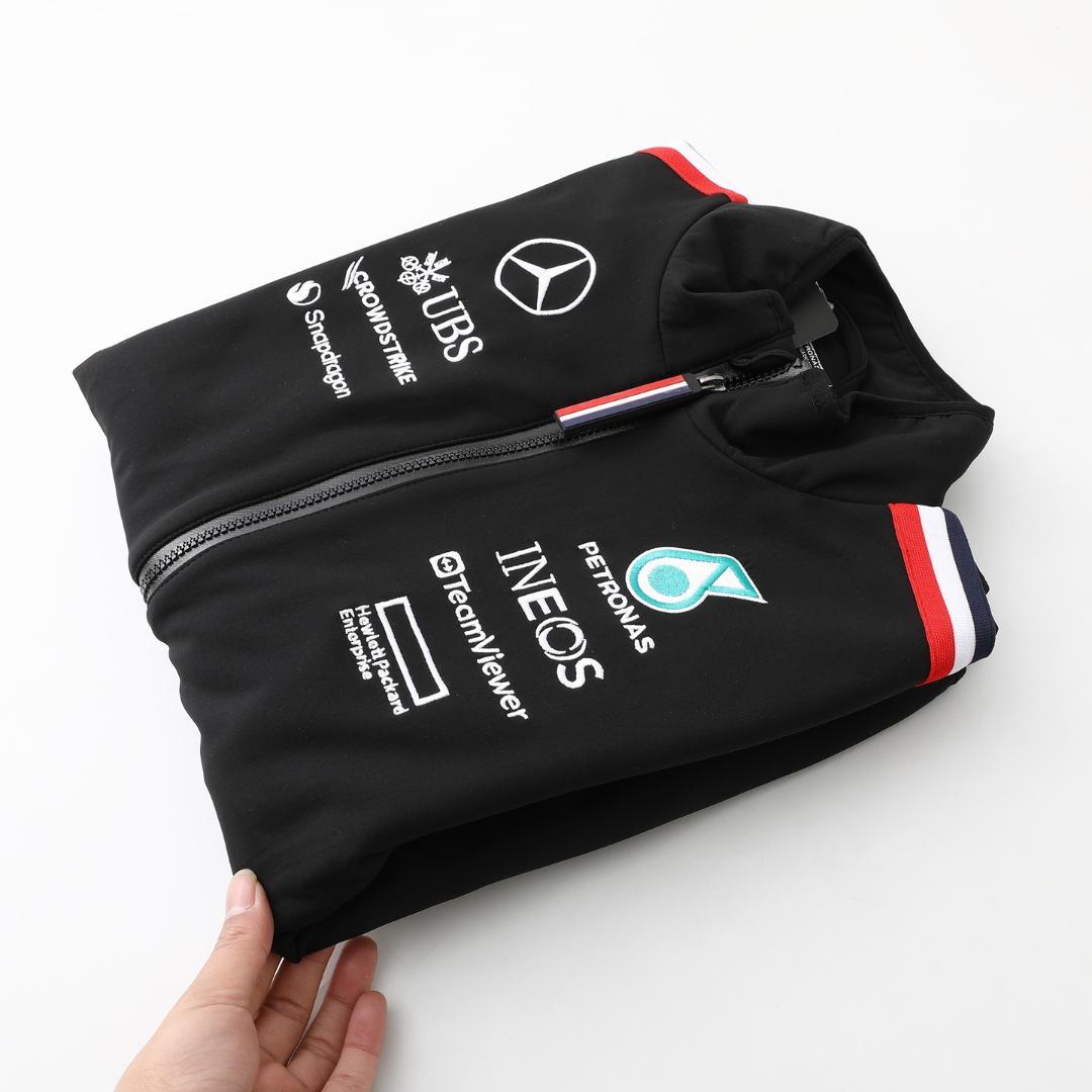 F1 メルセデスチーム ソフトシェル スポーツ 防風防水 レーシングジャケット