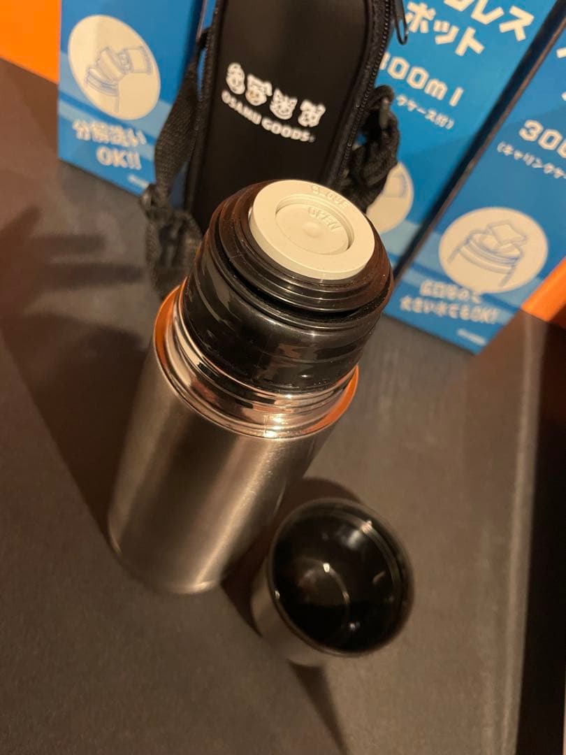 【新品・未使用】昭和レトロ オサムグッズ ステンレスポット 300ml ケース付