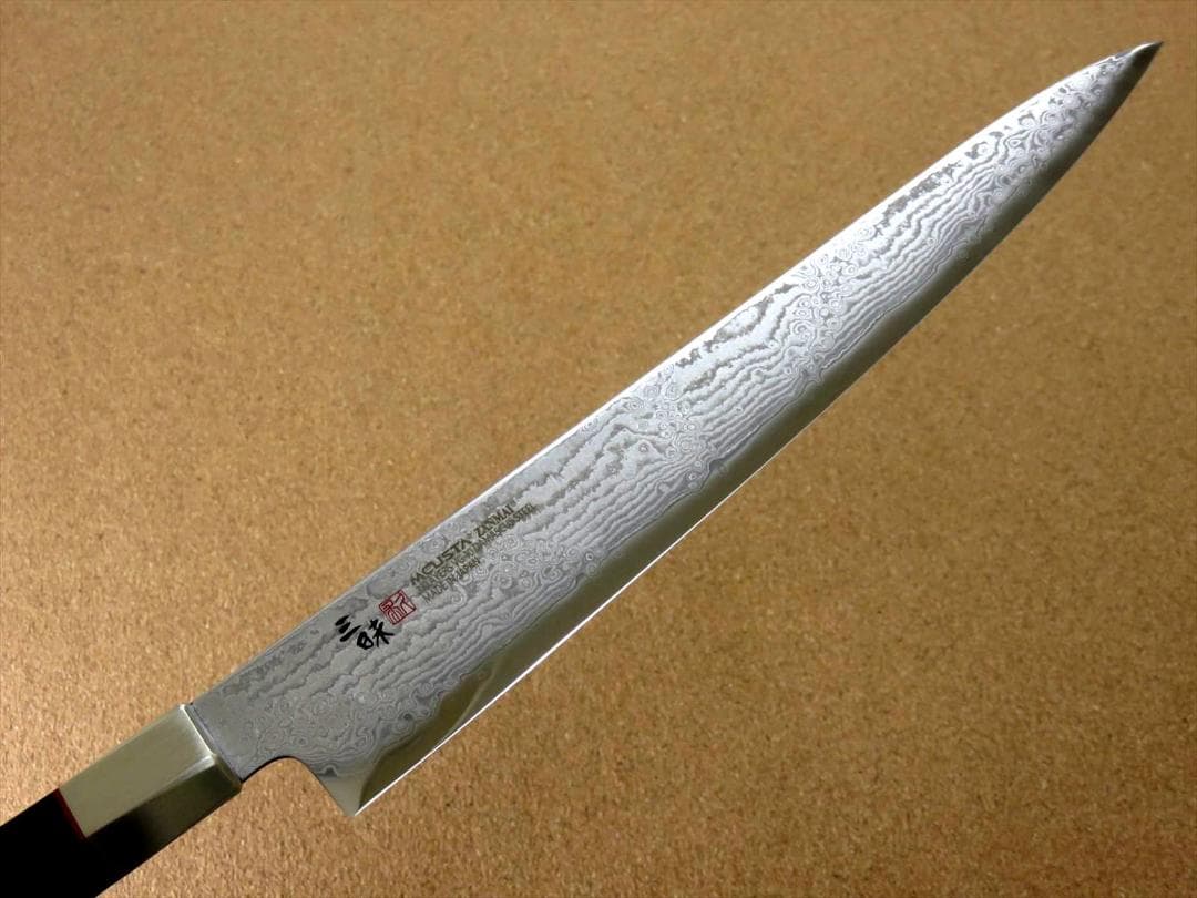 関の刃物 筋引包丁 240mm 三昧 ハイブリッド スプラッシュ ダマスカス