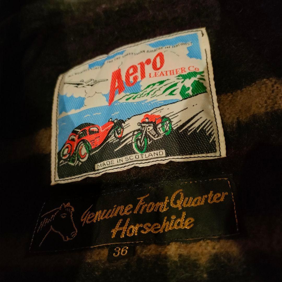 Aero Leather エアロレザー ホースハイド ダブルライダース 36