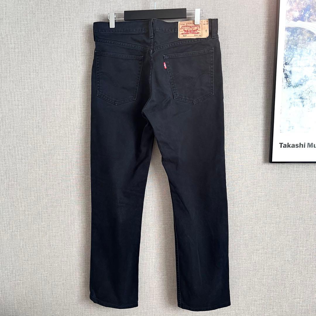 Levi's 517 Black w33 l33 ブーツカット ジッパー