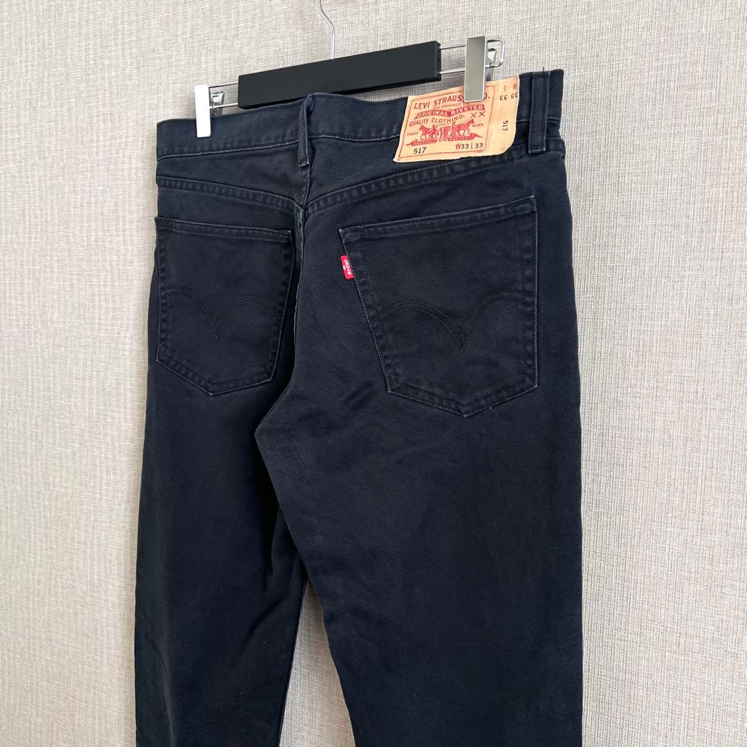 Levi's 517 Black w33 l33 ブーツカット ジッパー