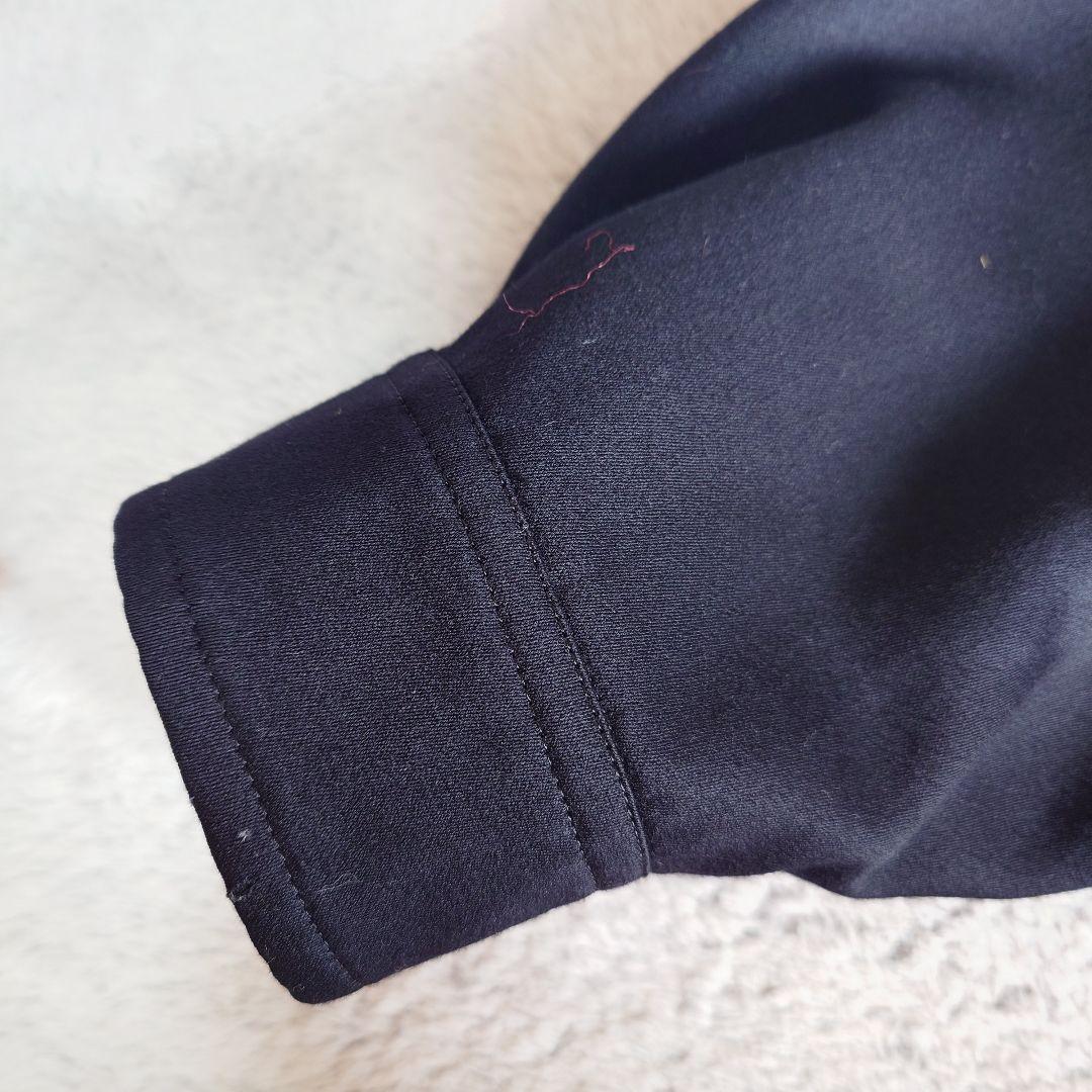 BLACK PIA ウール　短丈　ダブルライダース　刺繍　ライカ　Lサイズ 黒