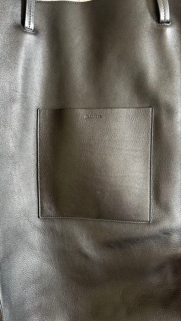 JIL SANDER レザートート ブラック 大容量 A4/PC可 定価19万