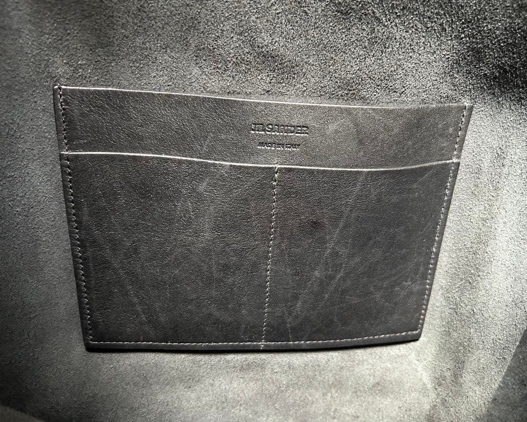 JIL SANDER レザートート ブラック 大容量 A4/PC可 定価19万