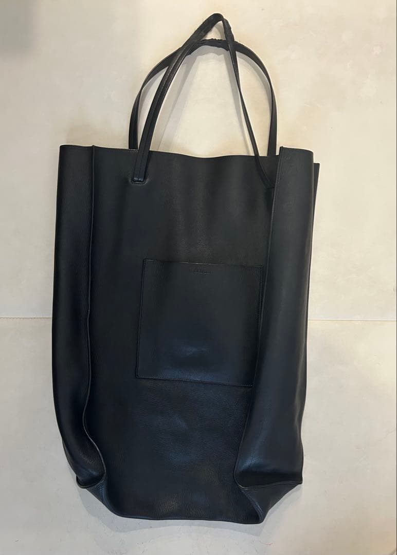 JIL SANDER レザートート ブラック 大容量 A4/PC可 定価19万