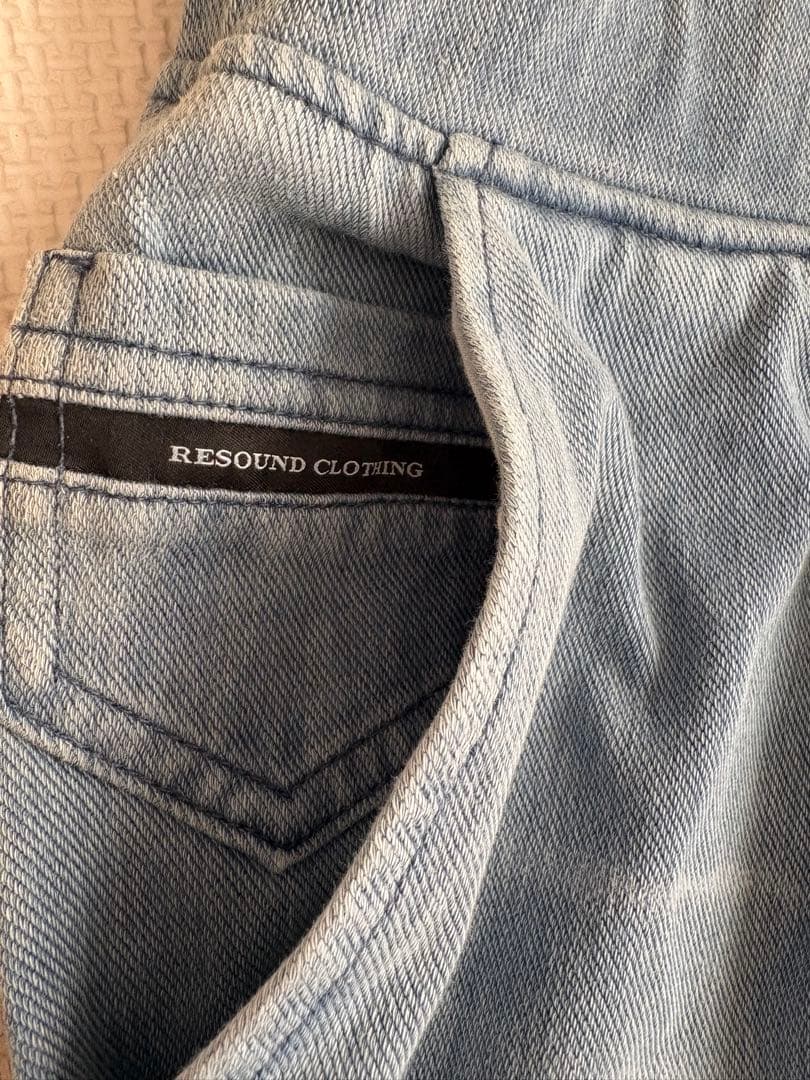 ろ*ち様 RESOUND CLOTHING ライトオンスデニムジャージワイドパン