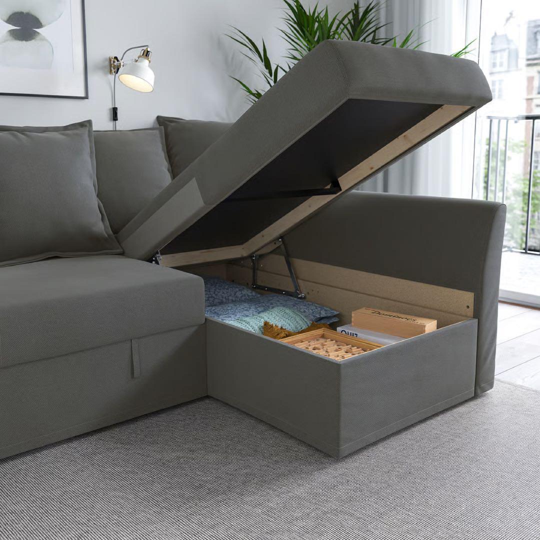 グレー ソファベッド IKEA ホルムスンド　HOLMSUND